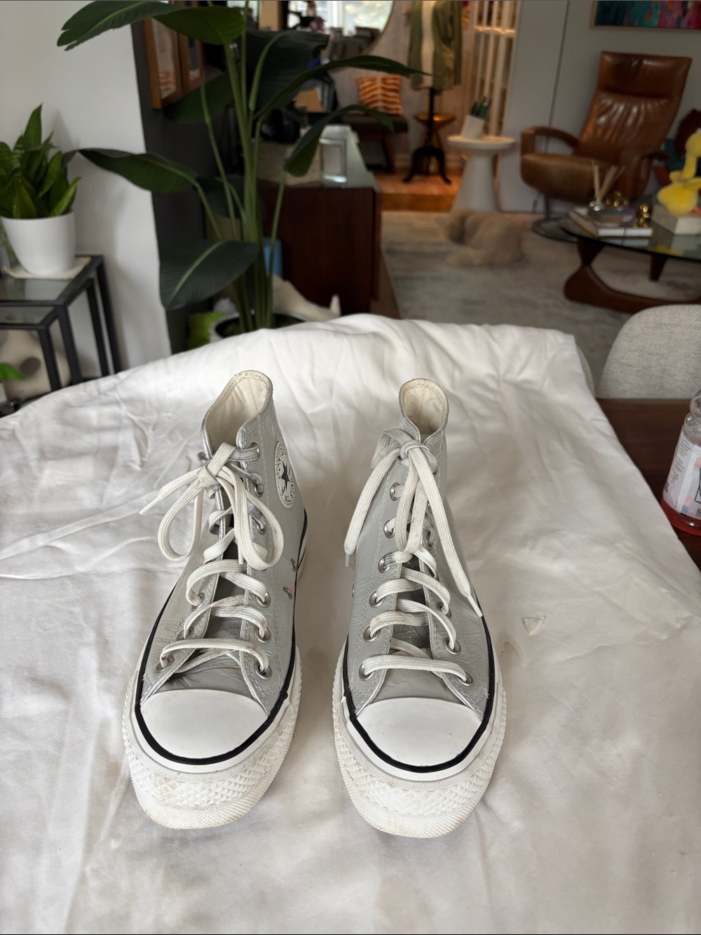 Converse Chuck Taylor All Star Lift Metallic Silver high-tops